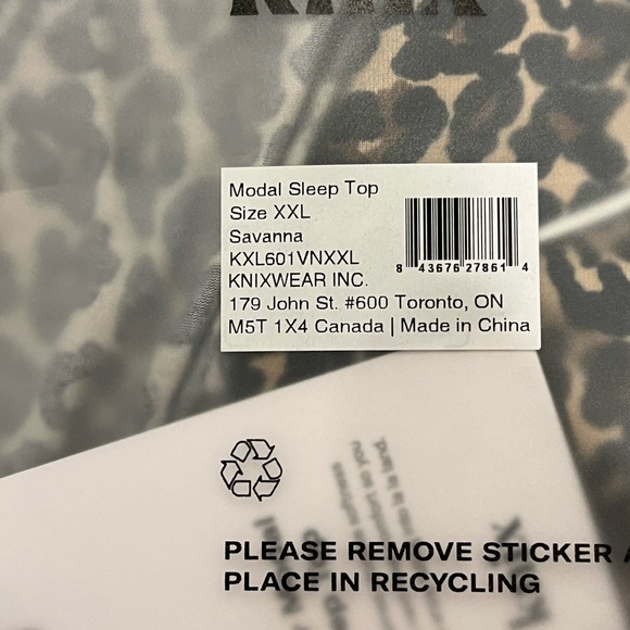 Knix sleep wear set Modal, pajamas, pant, short sleeve top. XXL New in package - Picture 5 of 6